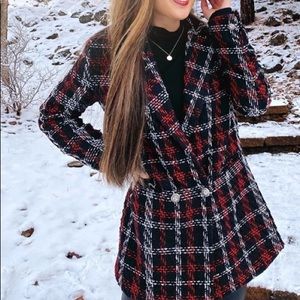 Women’s Large Plaid Blazer / Jacket | New!
